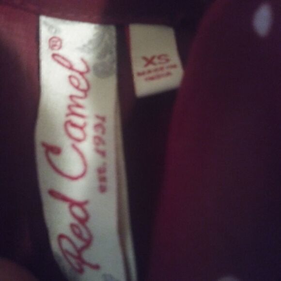 Red Camel sheer polka dot top - Picture 6 of 6